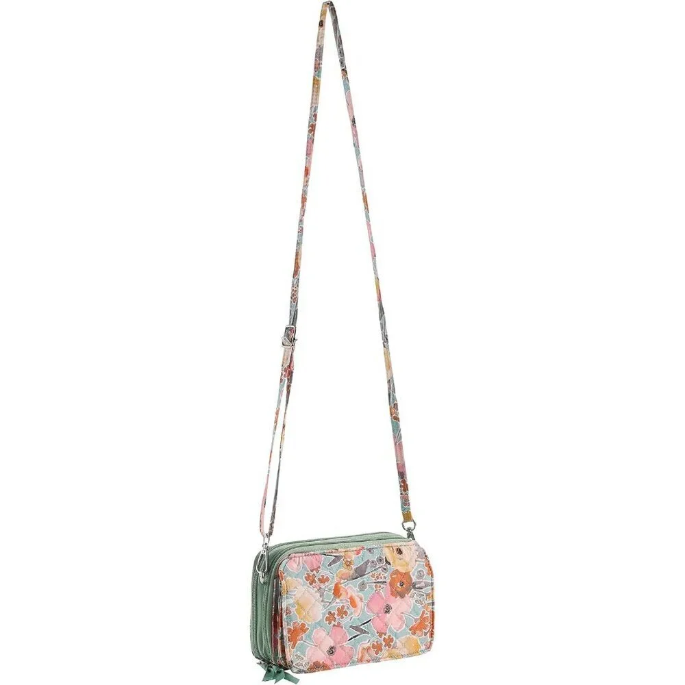 Cotton Quilted Crossbody Wallet Purse Clutch Women's Fashion Accessories